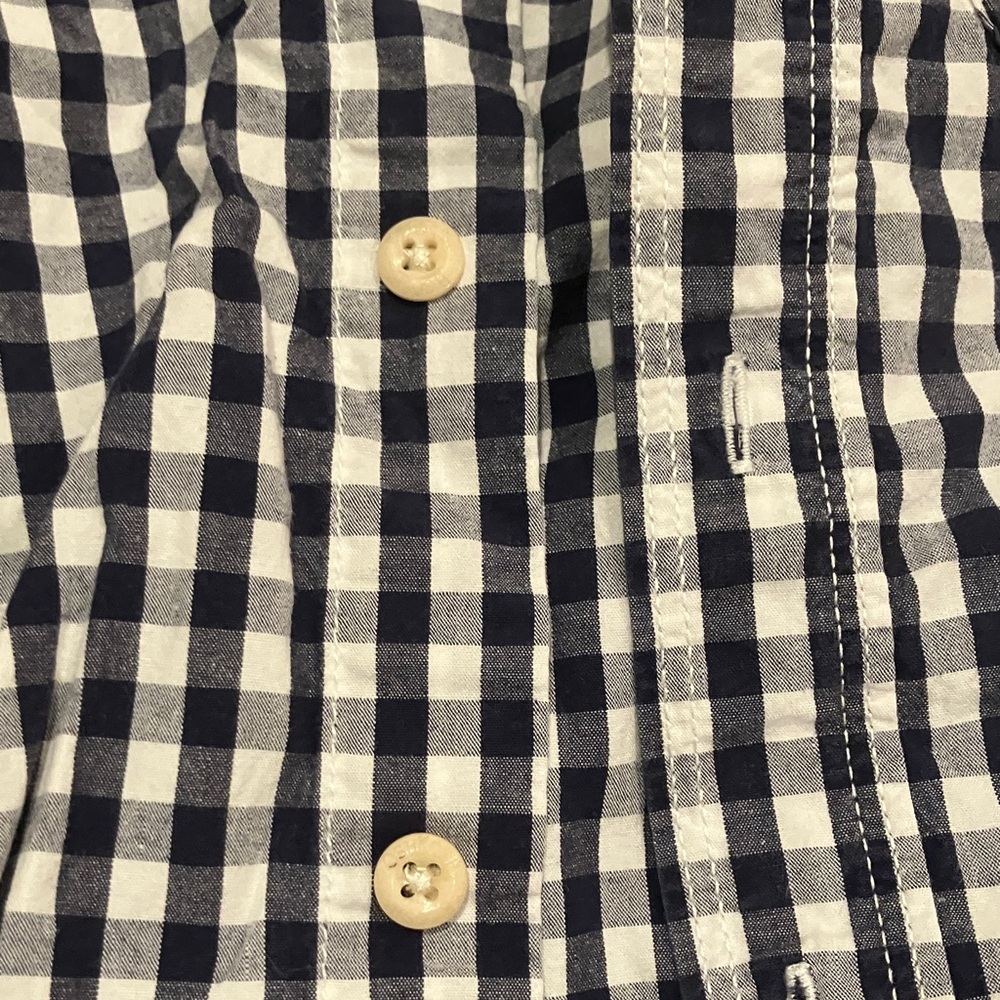 OshKosh B'gosh Blue and White Button Up Dress Shirt Size 6 - Picture 5 of 6